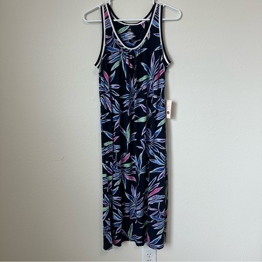 Women’s Floral Sleeveless Maxi Dress - Black and Multicolor Size Medium NWT!